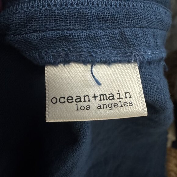 Ocean + Main Blue Gauze 100% Cotton Maxi Dress With Pockets Size 2X NWT - Picture 6 of 9